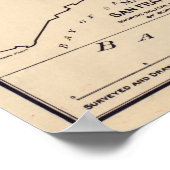 Karte des Feuers von San Francisco im Jahr 1906 Poster (Ecke)