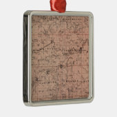 Karte des Fillmore Landkreises, Minnesota Silbernes Ornament (Rechts)