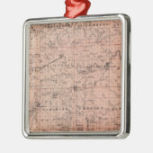 Karte des Fillmore Landkreises, Minnesota Silbernes Ornament (Links)