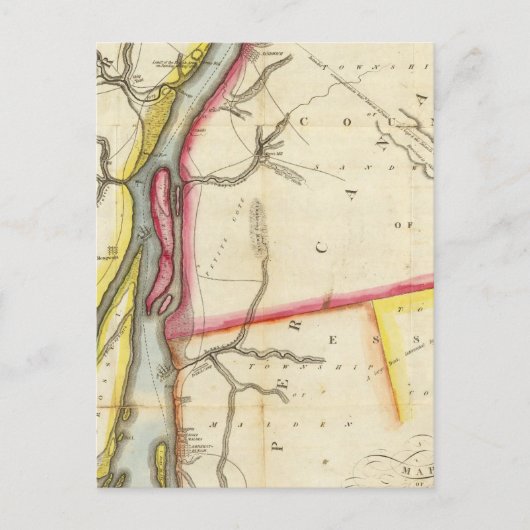 Karte des Flusses Detroit und des angrenzenden Lan (Vorderseite)