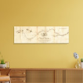 Karte des Flusses Mississippi Leinwanddruck (Insitu (Wohnzimmer))