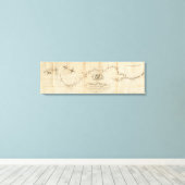 Karte des Flusses Mississippi Leinwanddruck (Insitu (Holzboden))