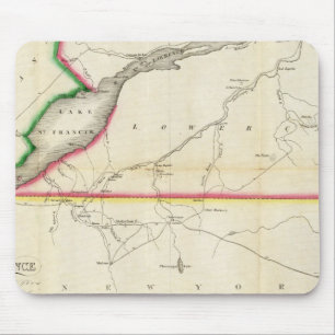 Karte des Flusses St. Lawrence und des angrenzende Mousepad