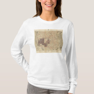 Karte des Fortschritts-1876 der geographischen T-Shirt