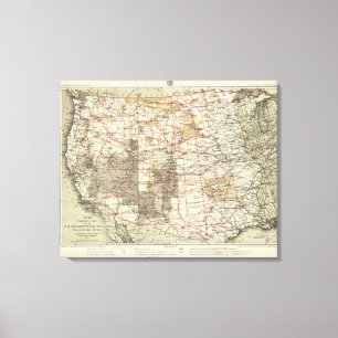 Karte des Fortschritts-1878 der geographischen Leinwanddruck