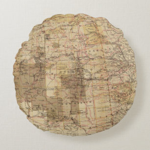 Karte des Fortschritts-1878 der geographischen Rundes Kissen