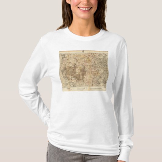 Karte des Fortschritts-1878 der geographischen T-Shirt (Vorderseite)