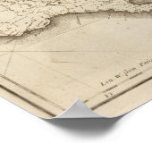 Karte des französischen Teils von St Domingo Poster (Ecke)