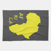 Karte des Funky Yellow Africa African Continental Geschirrtuch (Horizontal)