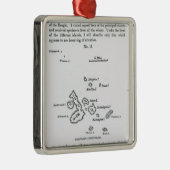 Karte des Galapagos-Archipels, 1844 Silbernes Ornament (Rechts)