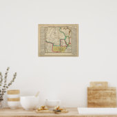 Karte des Gebiets Arkansas Poster (Küche)