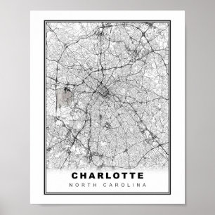 Karte des Gebiets Charlotte Poster