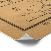 Karte des Gebiets Dakota (1. November 1882) Poster (Ecke)