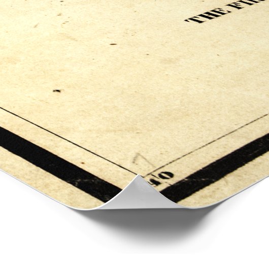 Karte des Gebiets Montana (1865) Poster (Ecke)