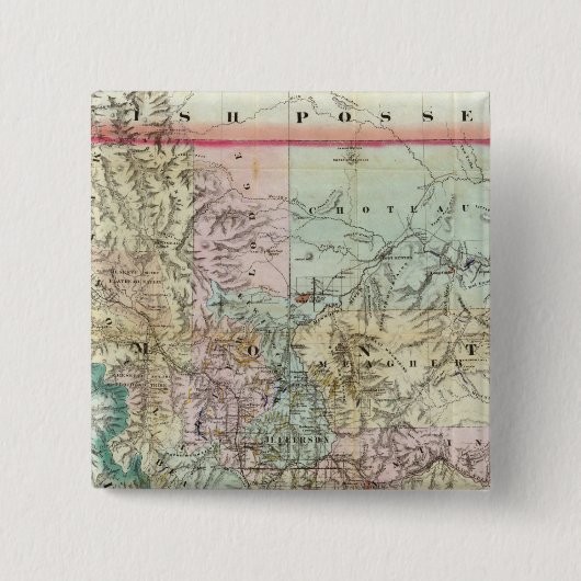 Karte des Gebiets Montana Button (Vorderseite)