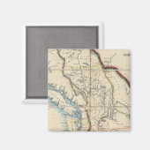 Karte des Gebiets Oregon 2 Magnet (Vorderseite/Rückseite)