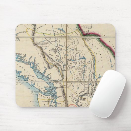 Karte des Gebiets Oregon 2 Mousepad (Mit Mouse)