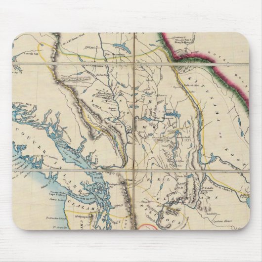 Karte des Gebiets Oregon 2 Mousepad (Vorne)
