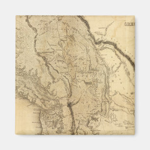 Karte des Gebiets Oregon Magnet