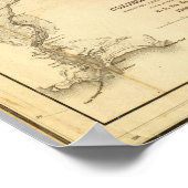 Karte des Gebiets Oregon Poster (Ecke)