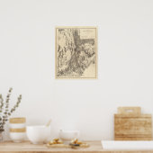 Karte des Gebiets Utah Poster (Küche)