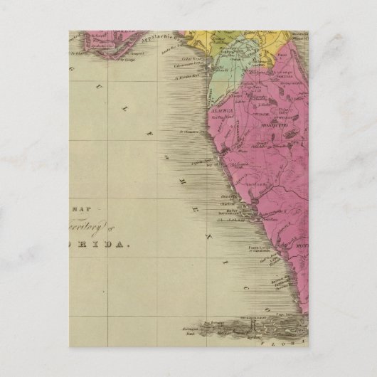 Karte des Gebiets von Florida (Vorderseite)