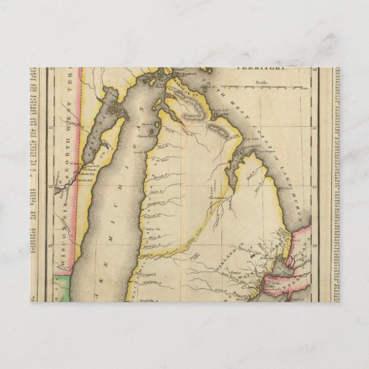 Karte des Gebiets von Michigan (Vorderseite)