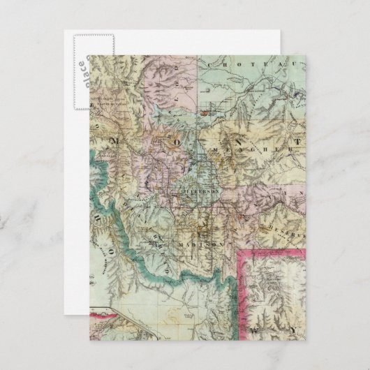 Karte des Gebiets von Montana (Vorne/Hinten)