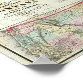 Karte des Gebiets von Montana Poster (Ecke)