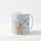 Karte des Gebiets von San Francisco Kaffeetasse (VorderseiteRechts)