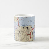 Karte des Gebiets von San Francisco Kaffeetasse (Mittel)