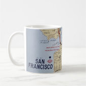 Karte des Gebiets von San Francisco Kaffeetasse (Links)