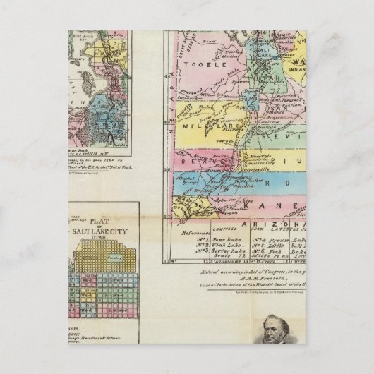 Karte des Gebiets von Utah (Vorderseite)