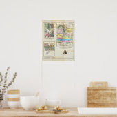 Karte des Gebiets von Utah Poster (Küche)