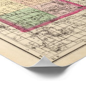 Karte des Genesee-Landkreises, Michigan Poster (Ecke)