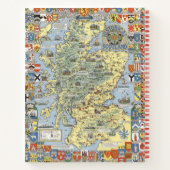 Karte des geschichtlichen Schottlands Notizblock (Rückseite)