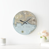 Karte des Golfs von Neapel und Umgebung Große Wanduhr (Zuhause)