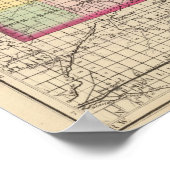 Karte des Gratiot Landkreises, Michigan Poster (Ecke)