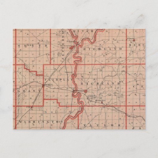 Karte des Greene-Landkreises (Vorderseite)