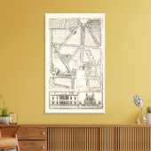 Karte des Greenwich Parks Leinwanddruck (Insitu (Wohnzimmer))