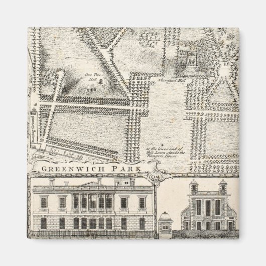 Karte des Greenwich Parks Magnet (Vorne)
