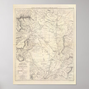 Karte des großen Chaco und der benachbarten Poster