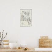 Karte des großen Salzsees Poster (Küche)