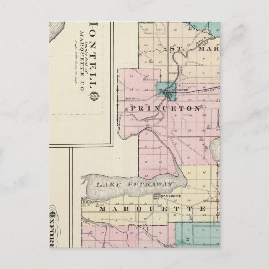 Karte des grünen Landkreises, Staat Wisconsin (Vorderseite)