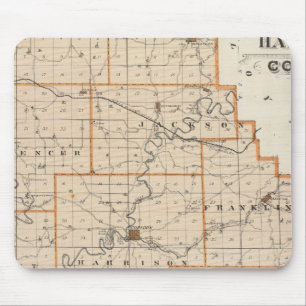 Karte des Harrison-Landkreises Mousepad