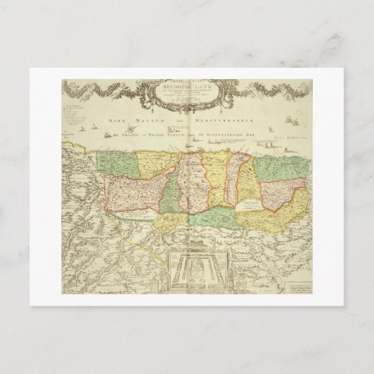 Karte des Heiligen Landes, Pub. von Jan Barend Elw (Vorderseite)