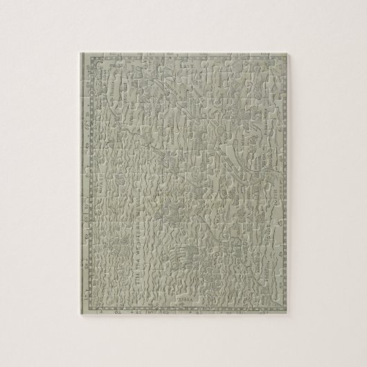 Karte des Heiligen Landes Puzzle (Vertikal)