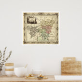 Karte des Heiligen Römischen Reiches 1792 Poster (Küche)