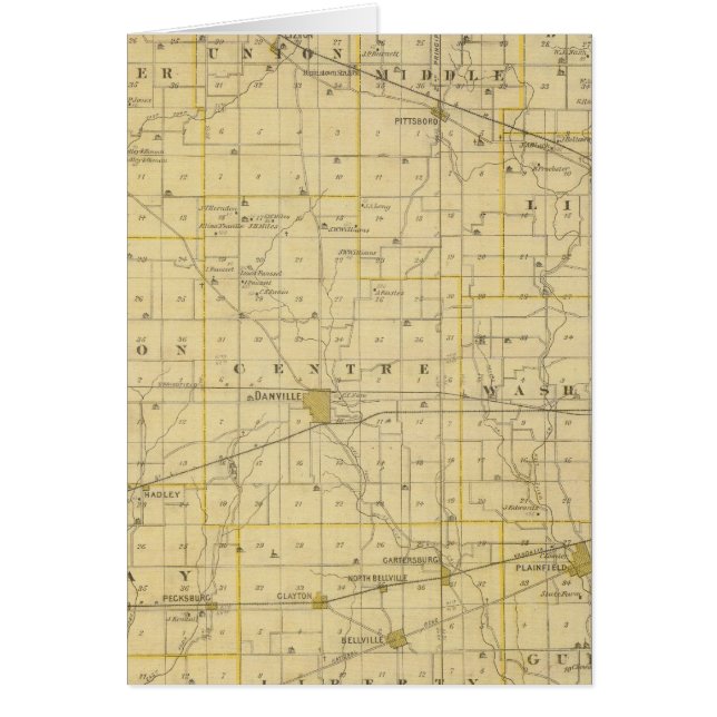 Karte des Hendricks-Landkreises (Vorne)