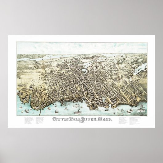 Karte des Herbstes, Massachusetts 1877 Poster (Vorne)